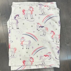 Unicorn Print Fleece Blanket